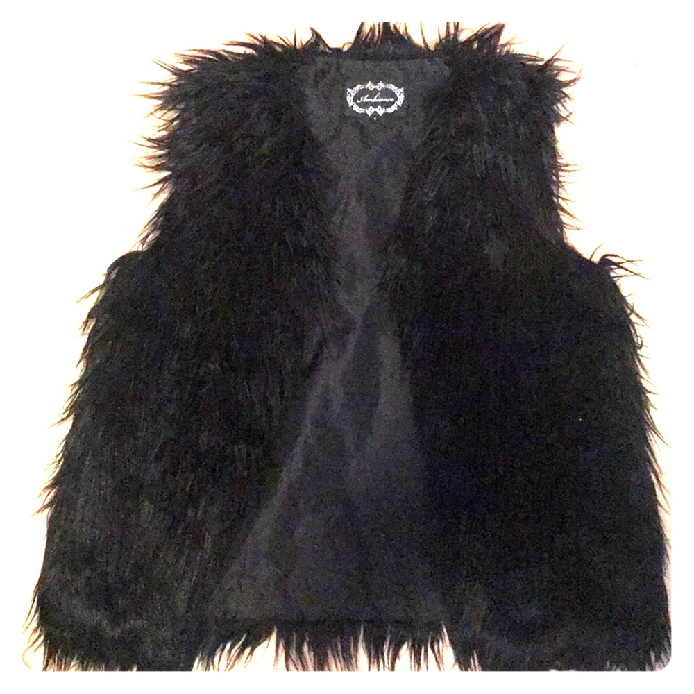 Black fur Vest